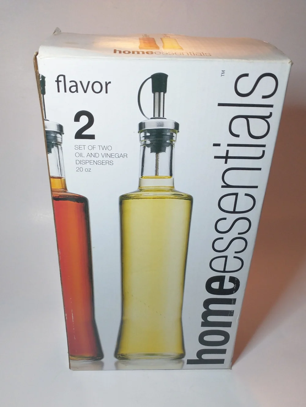 Home‎ Essentials 20 Oz. Oil & Vinegar Bottle Dispensers NIB Open Box